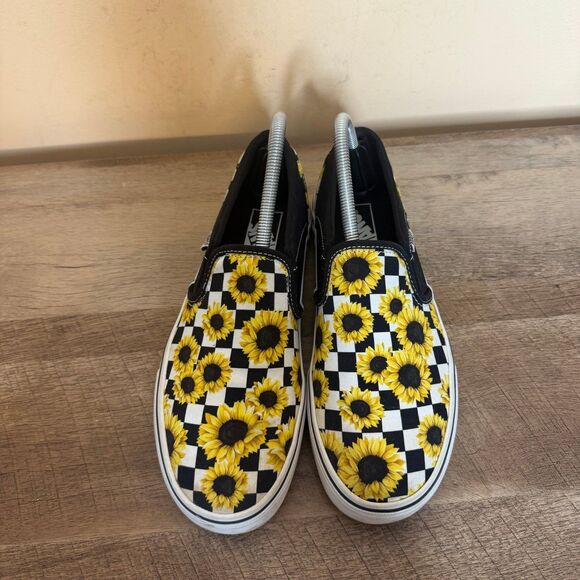 Vans Shoes - Vans Sunflower Checkerboard Skate Slip On Womens Size 8.5 Shoes
